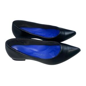 Antonia Saint New York Jane Autumn Black Pointed Toe Low Heel Flat Size 10